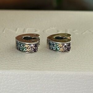 Pandora Rainbow Heart Clips
